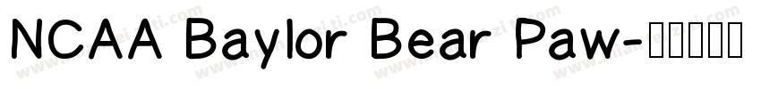 NCAA Baylor Bear Paw字体转换